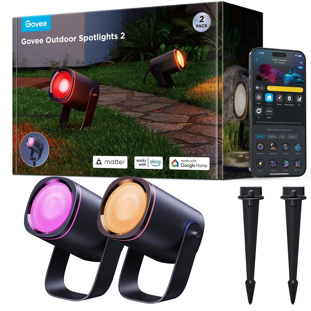 Govee H7093 RGBICWW Outdoor Spotlights Oświetlenie LED