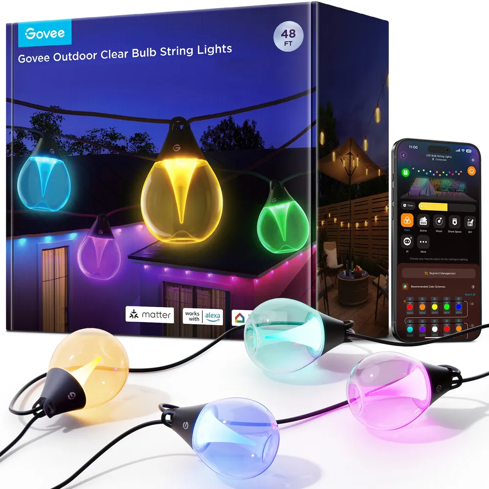 Govee H7025 RGBICW Outdoor String Lights Oświetlenie LED